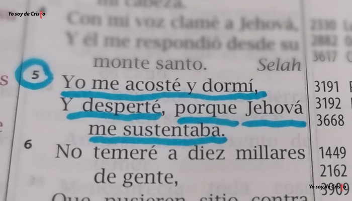 Salmos 3:5: versículo biblico para antes de dormir